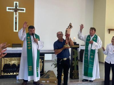 Festa em Louvor a SÃ£o SebastiÃ£o em Campo do Bugre Marcou Encerramento do Ciclo do Padre Edinaldo Mendes